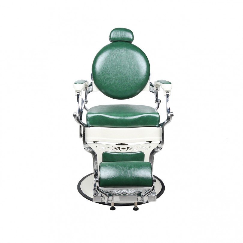 Парикмахерское кресло, арт. Vintage 001 (White), цвет зеленый
